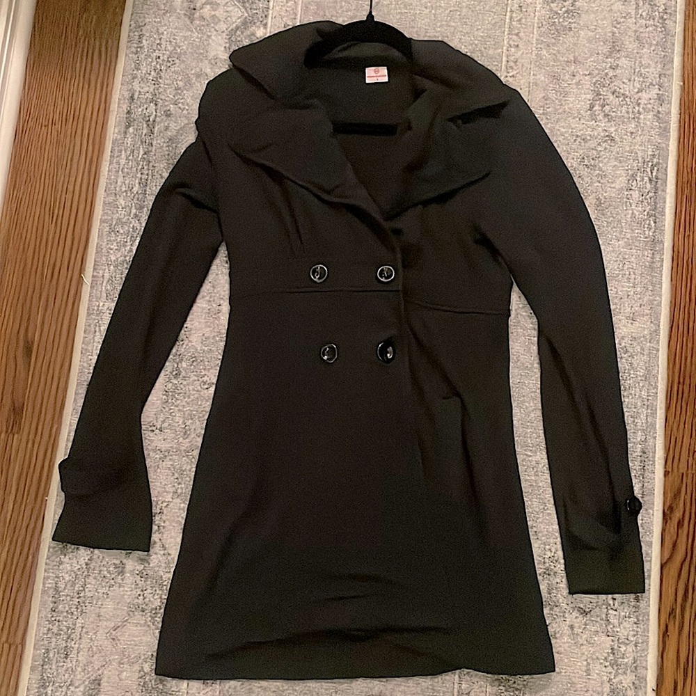 Adriano Goldschmied Black Wrap Stretch Dress